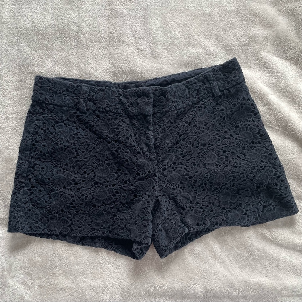 LOFT Navy Crochet Shorts